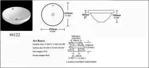 माउंट सिरेमिक पोत सिंक (YLT-#6122)